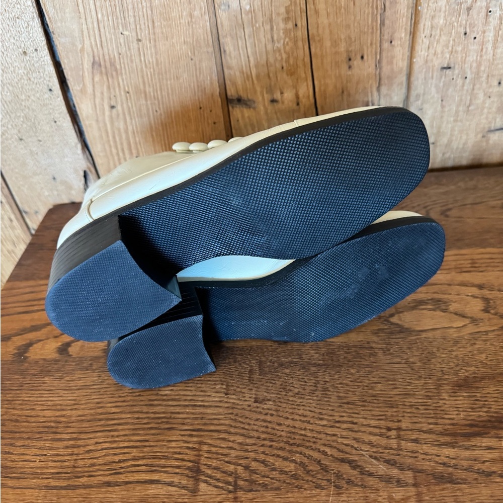 Vintage Cream Leather Ankle Boots - Picture 16 of 16